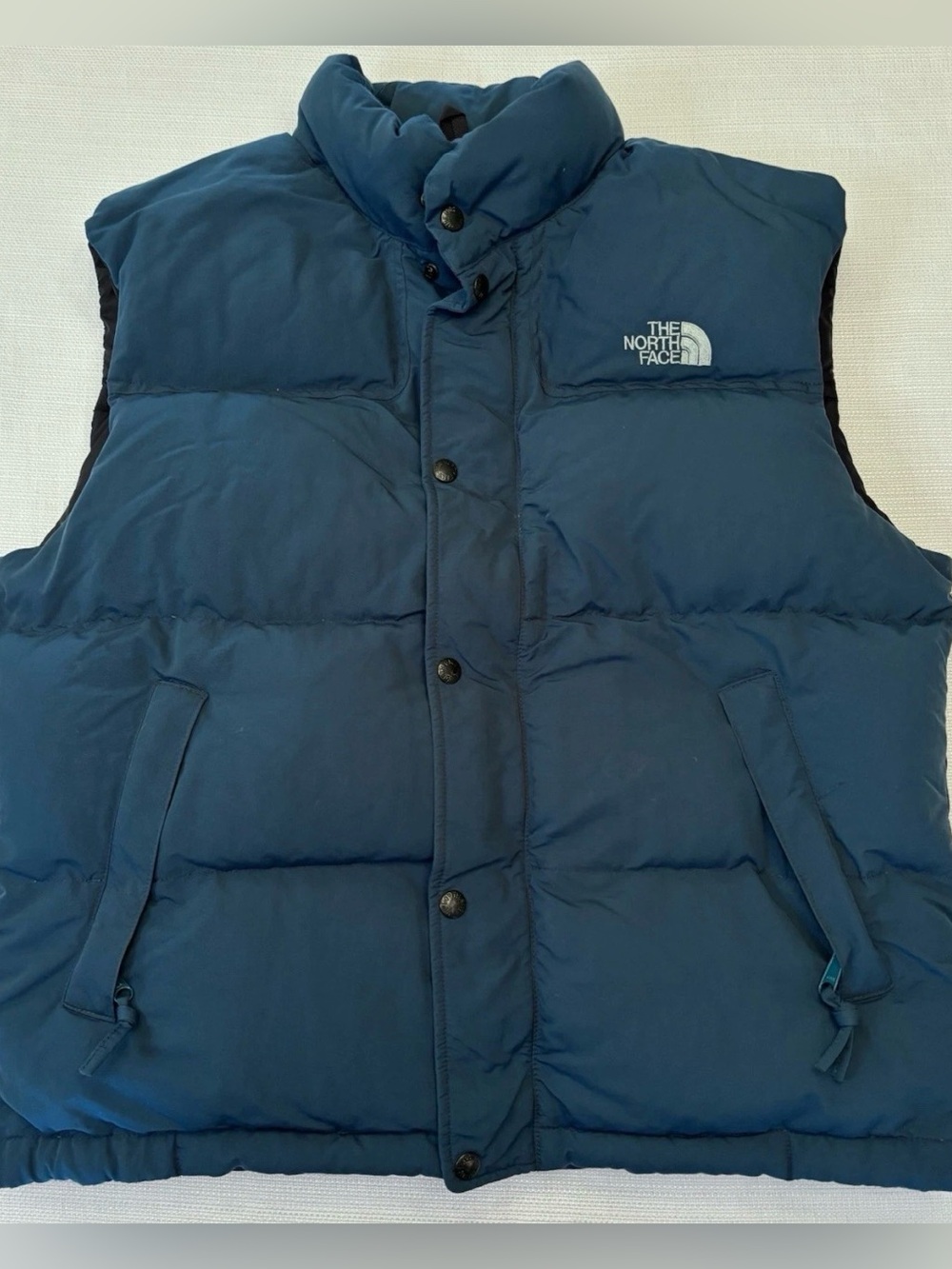 Vintage 90’s North Face Nuptse Quilted Down Vest Men’s Large Blue Gorpcore Rare